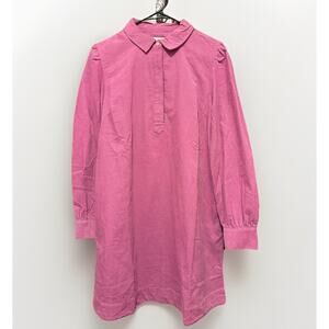 NWT Vineyard Vines Women's Corduroy Popover Dress Pink Women’s Size M Preppy